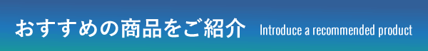 おすすめの商品をご紹介 Introduce a recommended product